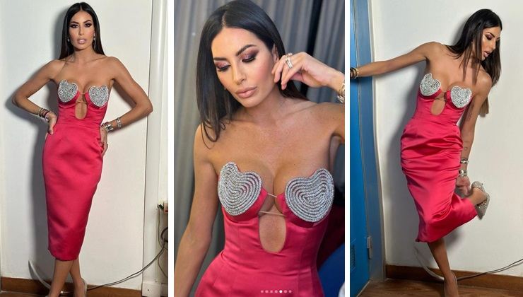 Elisabetta Gregoraci sensualissimo abito a cuore